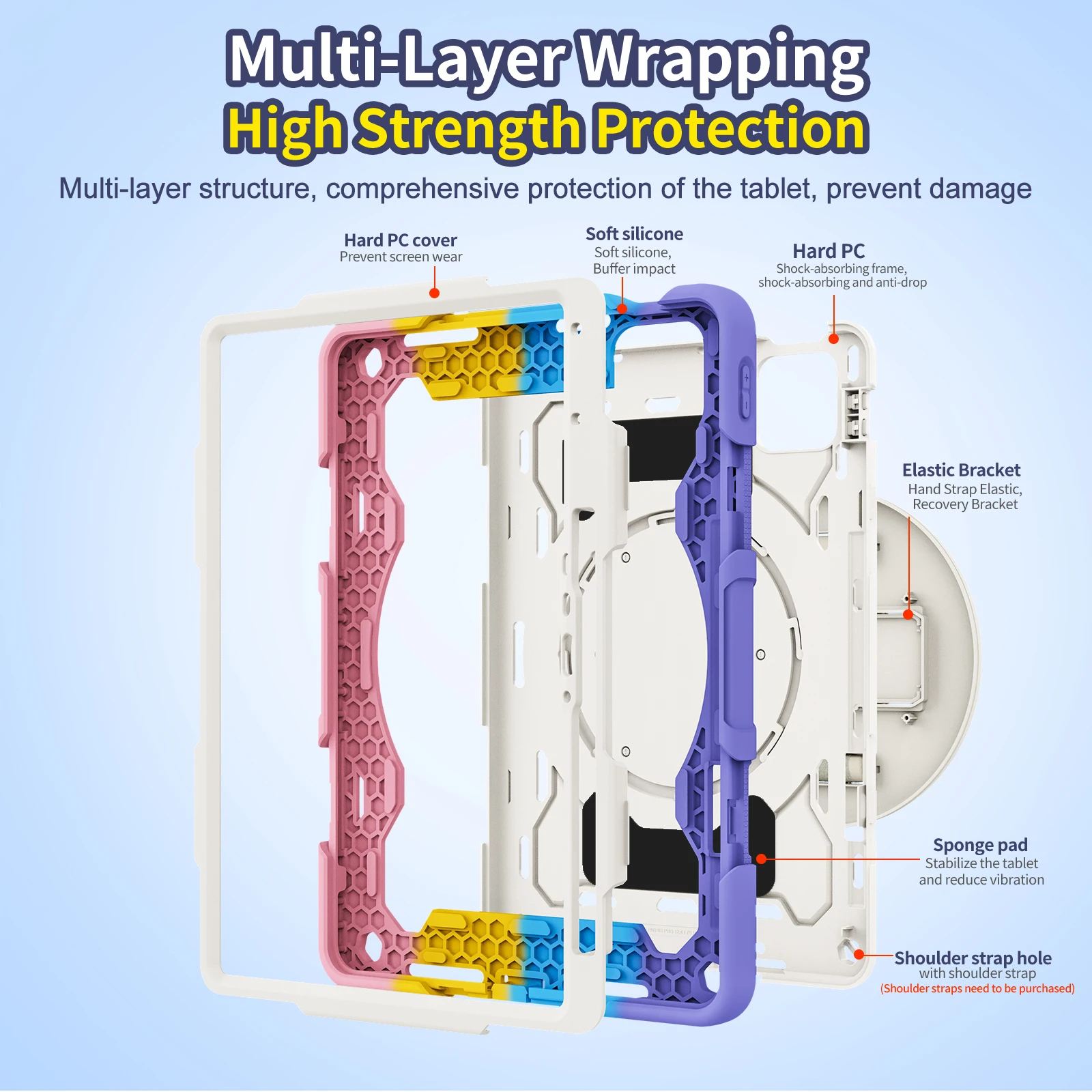 Durable 360° Rotating Kids Safe Rugged Stand Case - Shockproof Silicone Armor Cover