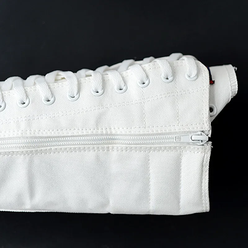 Spring Autumn Women Shoe Canvas Casual High Top Shoes Long Boot Lace-Up Zipper Comfortable Flat Boot Sneakers Tenis Feminino platform boots