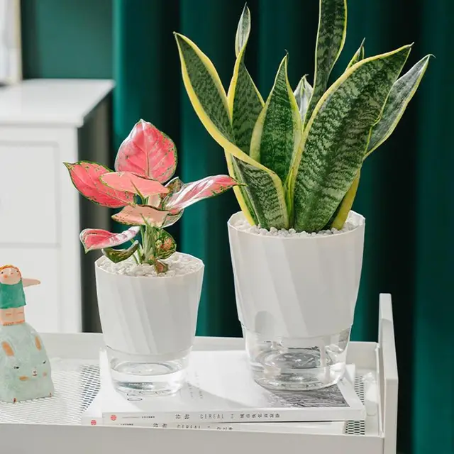 Ön Öntözés Virág Edény Beltéri Növényi Edények Növényekhez Goromba Modern Dekoratív Ültetvényes Ház - Image 2