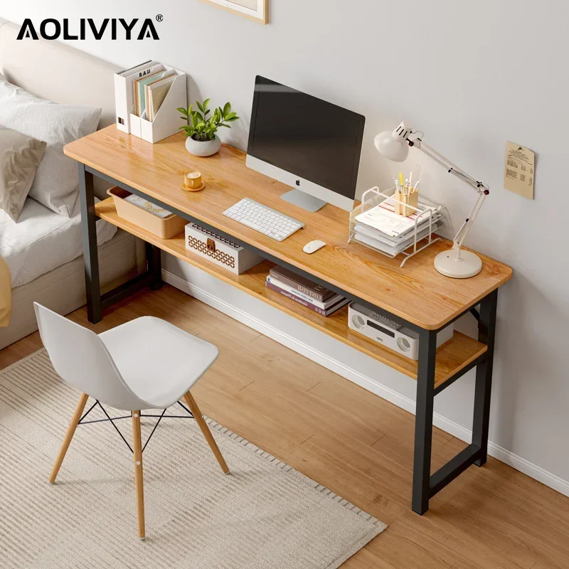 

SH AOLIVIYA Computer Desk Simple Bedroom Home Office Long Table Small Apartment Wall Desk Laptop Desk