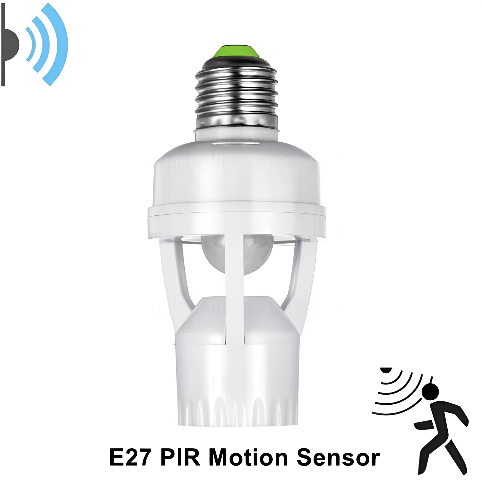 Socket E27 Converter With PIR Motion Sensor Smart Home High Sensitivity Smart Switch E27 Lamp Holder Base For Led Lamp