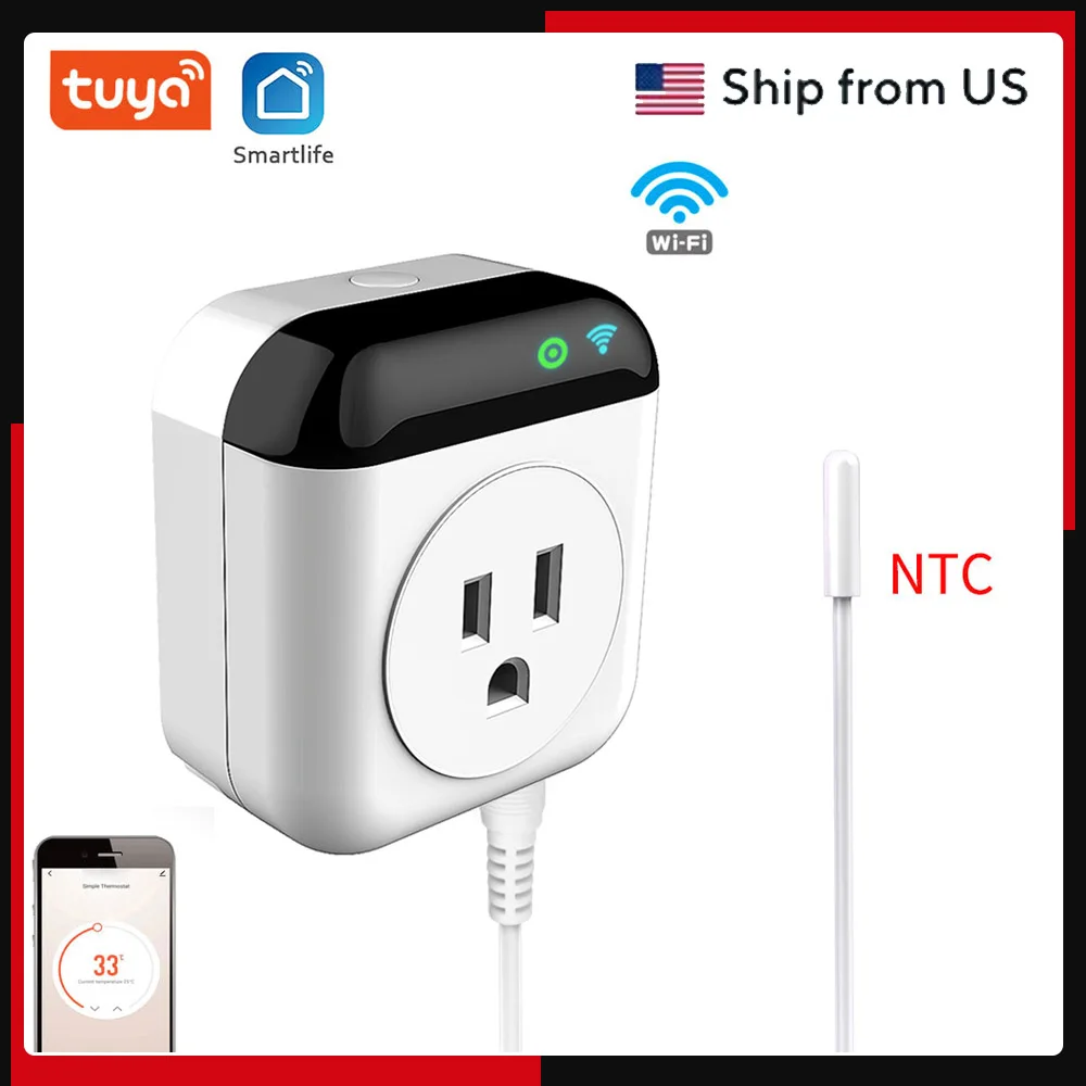 Smart Wifi Thermostat Plug for Home Appliances