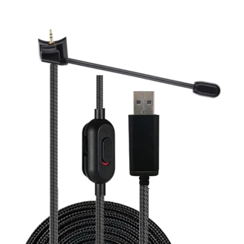 

USB to 2.5mm Headset Cable with Mute & Volumes Control for QC35 QC35II Earphone DXAC