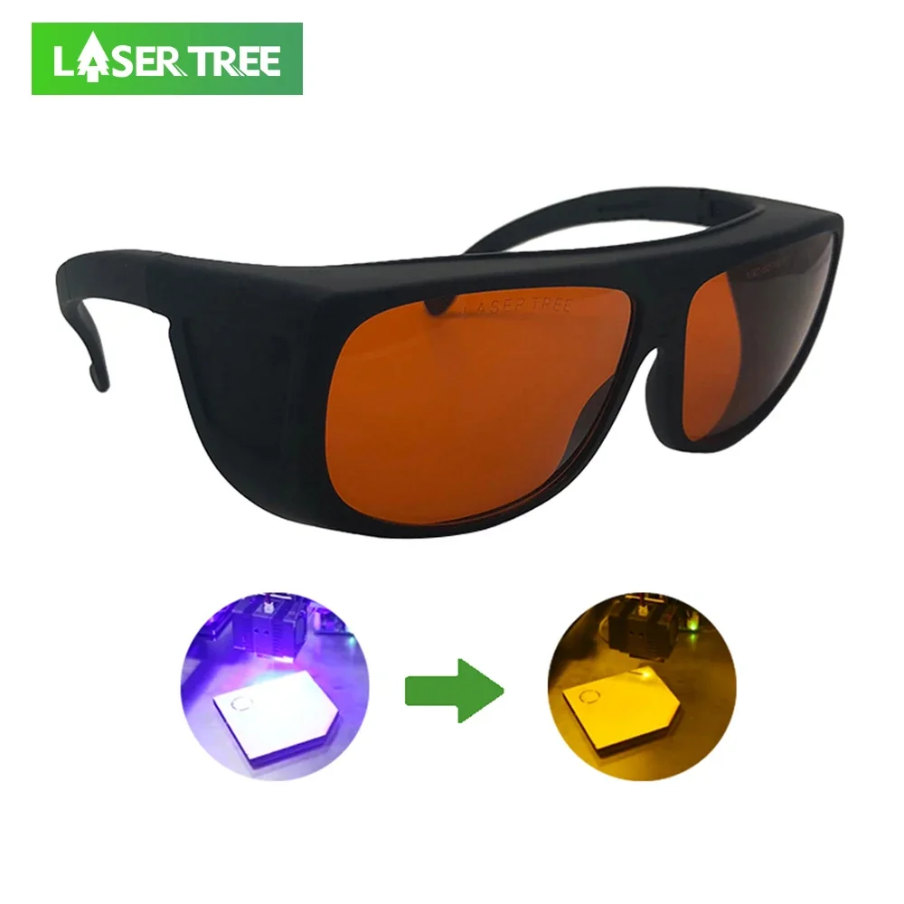 Gafas de seguridad láser, arbol, 190-550 y 800-1100nm, OD4 +, escudo, módulo TTL, azul