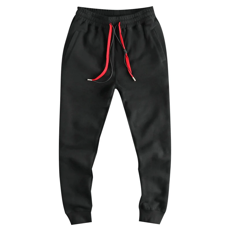 Men Autumn Winter American Retro Velvet Sweatpants