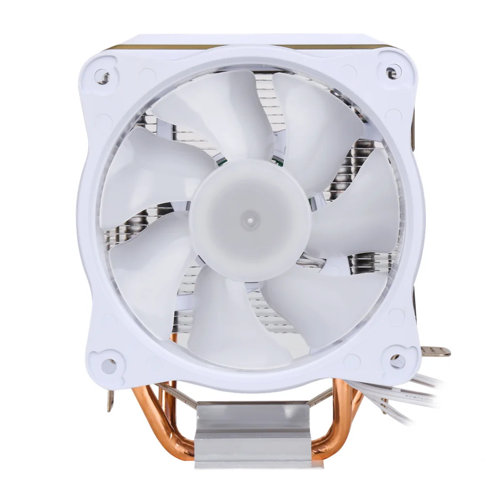 SAMA 95W TDP 2 Heat Pipes CPU Cooler 3Pin PC Quiet White Radiator for I3 I5 2011 1200 115X 1151 1150 X79 X99 E5 Ryzen AM3 AM4