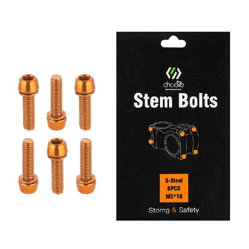 Set Di 12 Viti Per Manubrio Bici M5x18 Mm - In Acciaio Inox, Con Rondella, Per Mountain Bike, Bici Da Strada, Bulloni Di Sicurezza - Foto 8