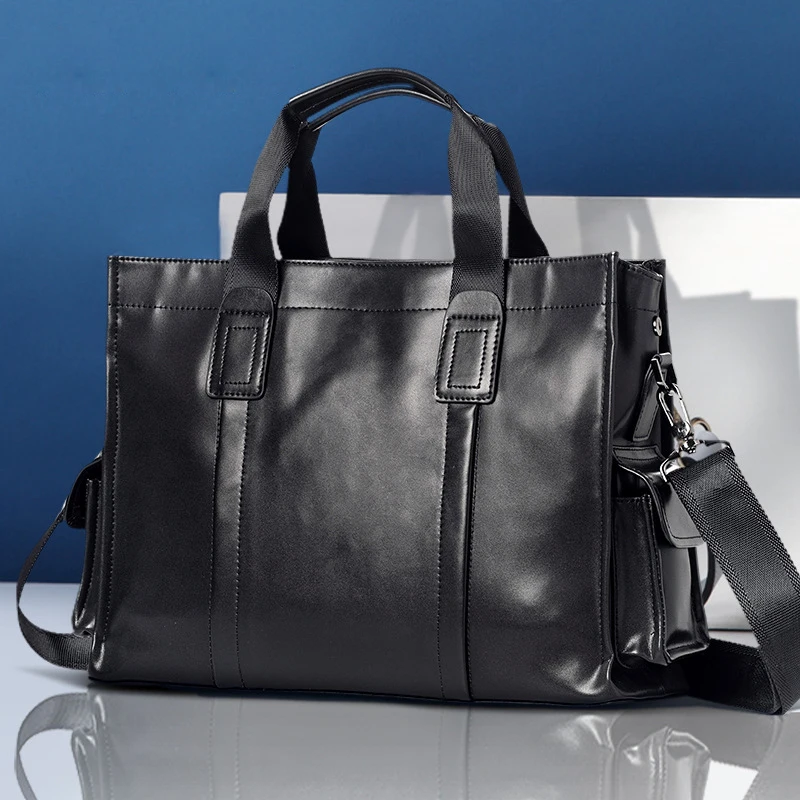 

AETOO Men's commuting leisure business meeting bag leather document baotou layer cowhide fashion business handbag