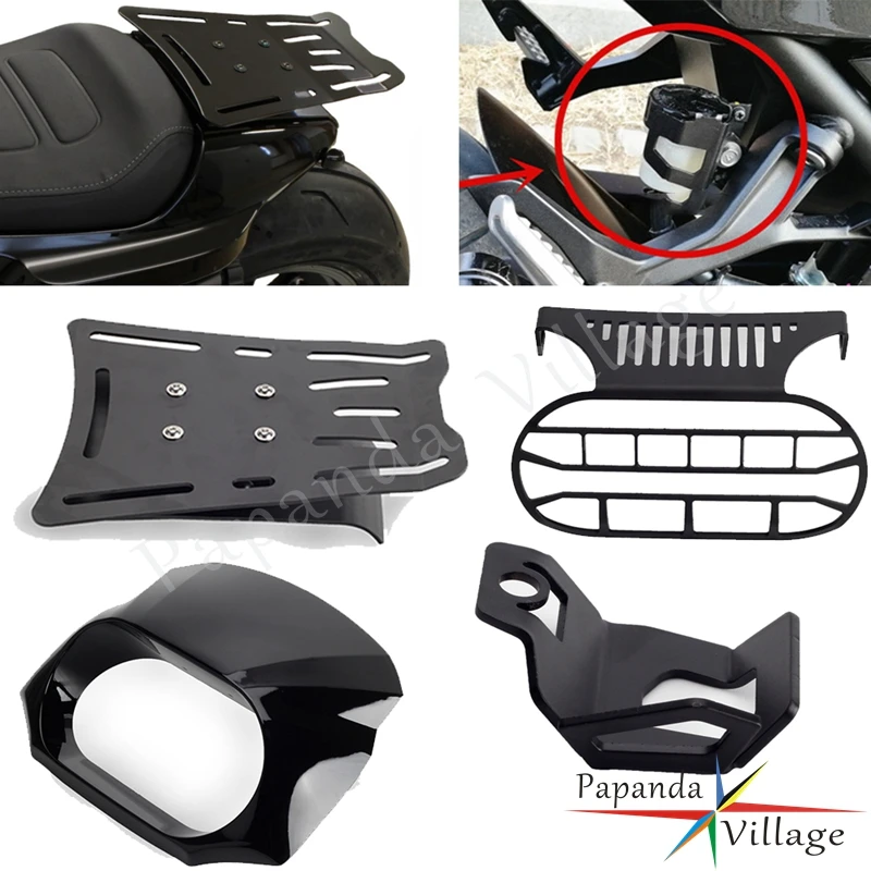 

Motorcycle Headlight Grill Cover Rear Luggage Rack Protection Oil Cup Cover For Harley Sportster S RH1250S 2021-2022 Accessories