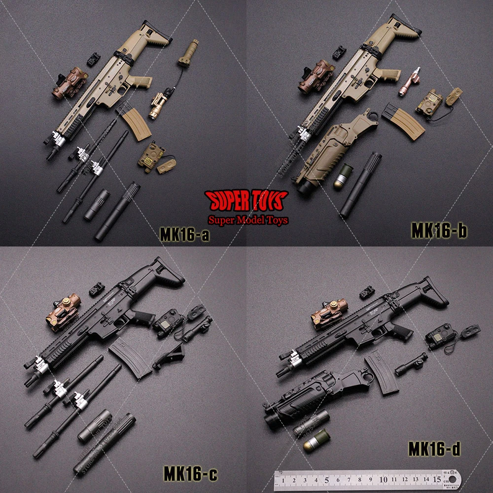 

Mini times toys 1/6 Scale Soldier Figure Scene Accessory MK16 FNSCAR Assault Rifle Weapon Set Model Fit 12-inch Action Figure