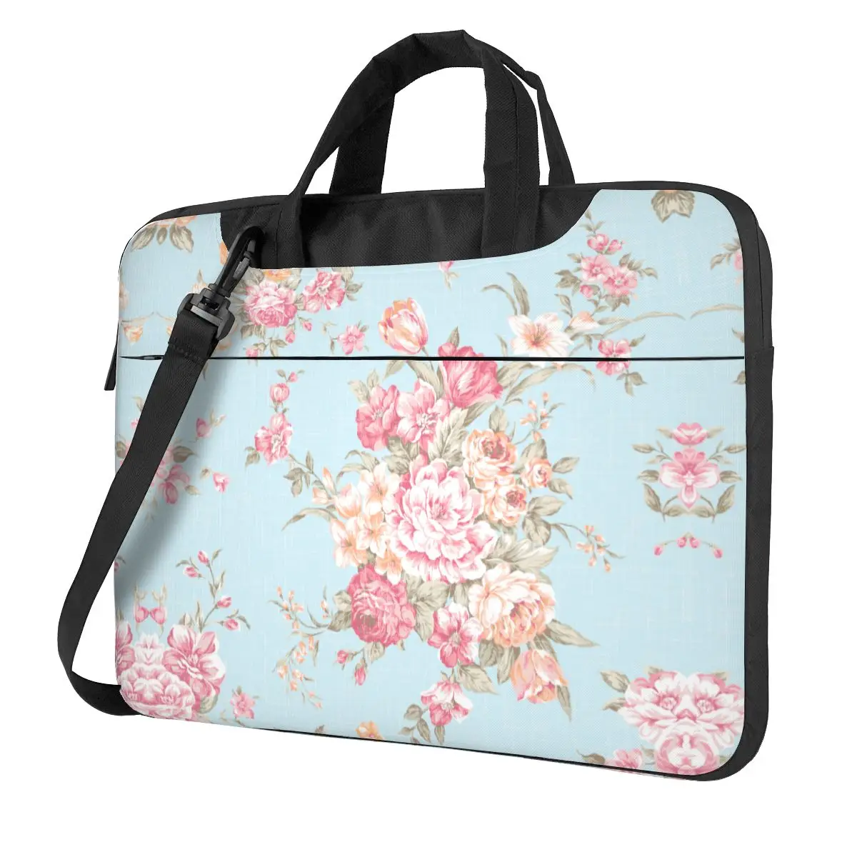Flower Peony Handbag Borsa Per Laptop Pink Beauty Per Macbook Air Pro Asus 14 15 15.6 Custodia Per Notebook Borsa Per Computer Elegante Impermeabile