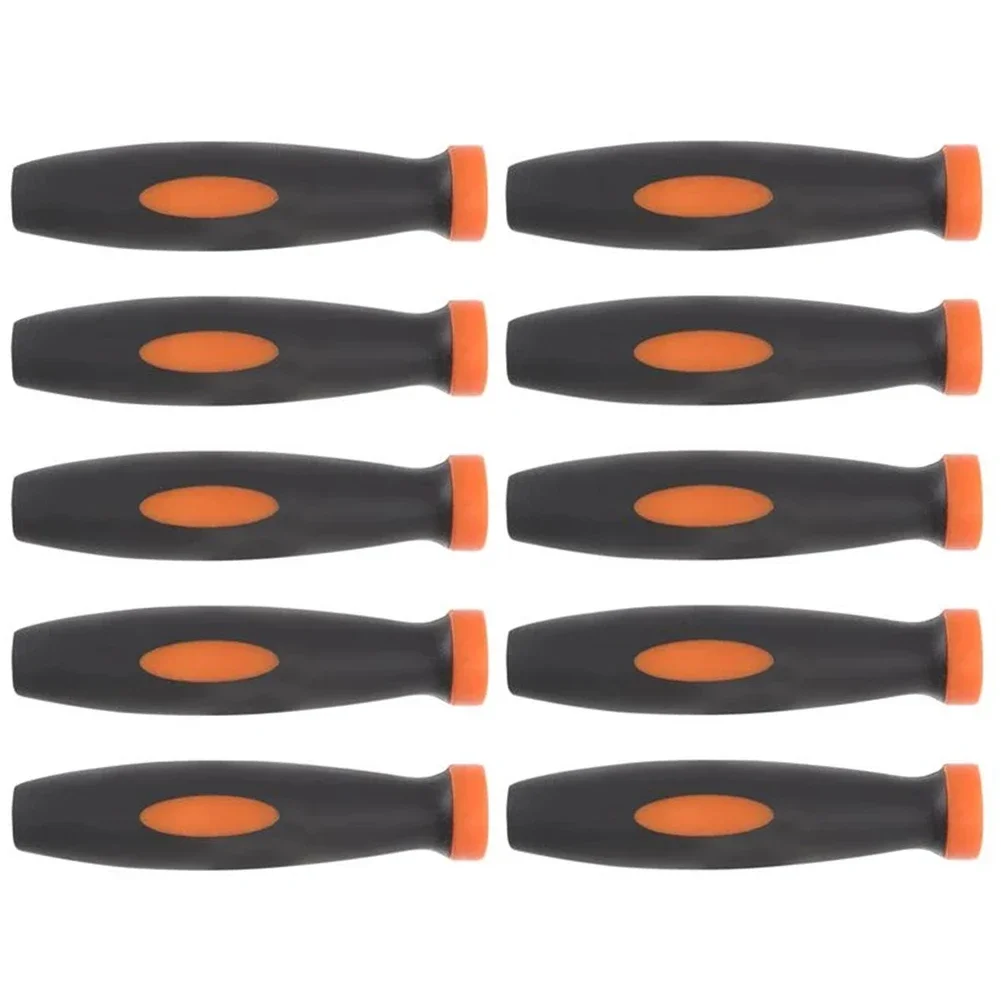 Rubber Files Handles Handles File Replacements Rubber Smooth 2.36Inch Accessories Black+Orange For Small Files