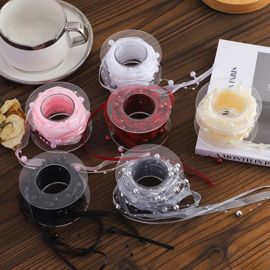 Beaded Pearl Ribbon Roll 2