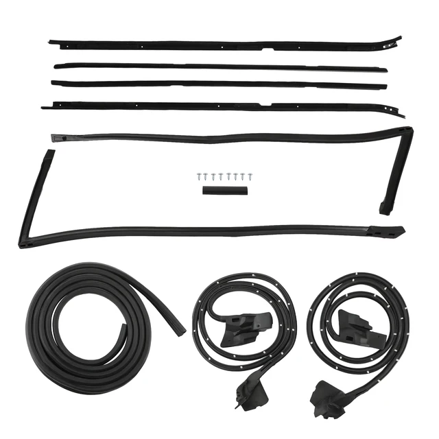 4-Piece Inner & Outer Window Sweep Felt Weatherstrip Kit - Fits 80s Buick Regal, Olds Cutlass & More - View #3