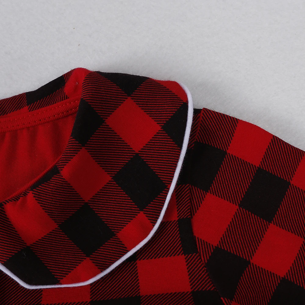 2025, Weihnachtskostüm für Kinder, Mädchen, Kleid, karierte Streifen, bedruckt, Samt, Loungewear, Kinder, Familienspiel, Weihnachtspyjama, individuelles Geschenk – Detail 4