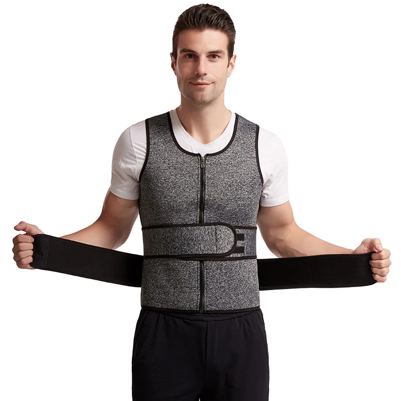 Mens Waist Corset chest Abdominal binder slimming belly Neoprene Tank Top Fat burner Sweating man Reductive girdle Body Shaper