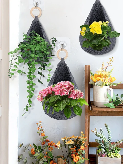 Teardrop Hanging Baskets Onion Basket Coat Bohemian Storage Fruit