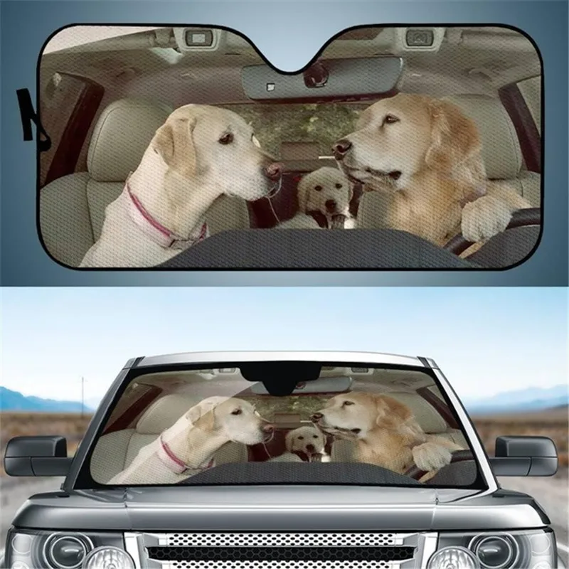 

Funny Animal Dog/Cat/Alpaca Pattern Car Shades for Front Windows Stylish Car Sun Shade Windshield Durable Car Sunshade Cover
