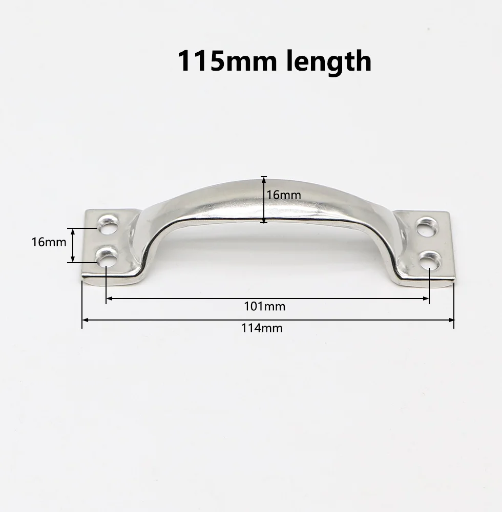 Door Handles Stainless Steel Handle Arc Luggage Cabinet Drawer Wooden Door Old-fashioned Ordinary Simple