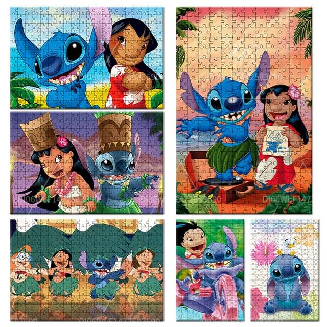 Disney Lilo&Stitch Educational Toys Puzzle 1000PCS Stitch Parent-Child  Wooden Logic Kids Adult Toy Gift Collection