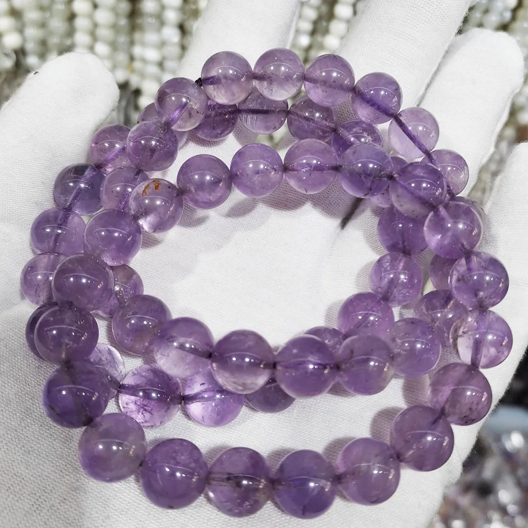 

Браслет из бусин и аметиста, 6/8/10 мм