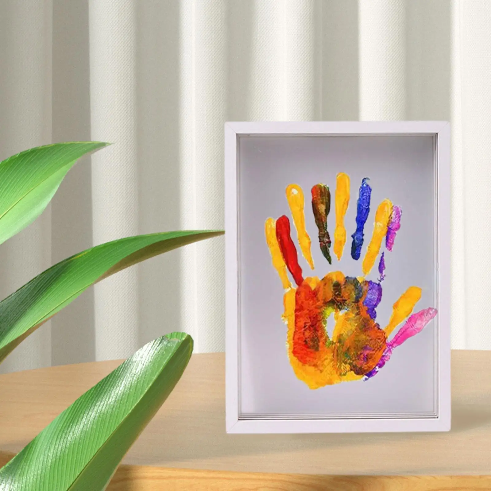 DIY Art Print Frame Clear Family Handprint Kit for Family Night Grandparents