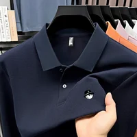 Polo de golf à manches longues pour hommes, haut imprimé de marque, 100% coton, confortable, respirant, mode, loisirs, haut de gamme 3