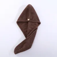 Fast Absorption Hair Drying Turban Hat Pineapple Coral Fleece Long Hair Drying Hat Towel 25x65cm 4