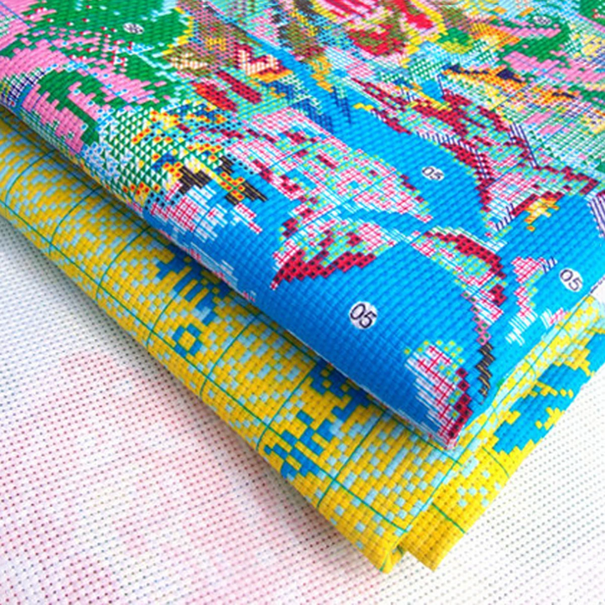 1pcolorful Four Seasons Tree Counted Cross Stitch Kit Embroidery Package Spring Summer Autumn Winter Living Room Home Decorative