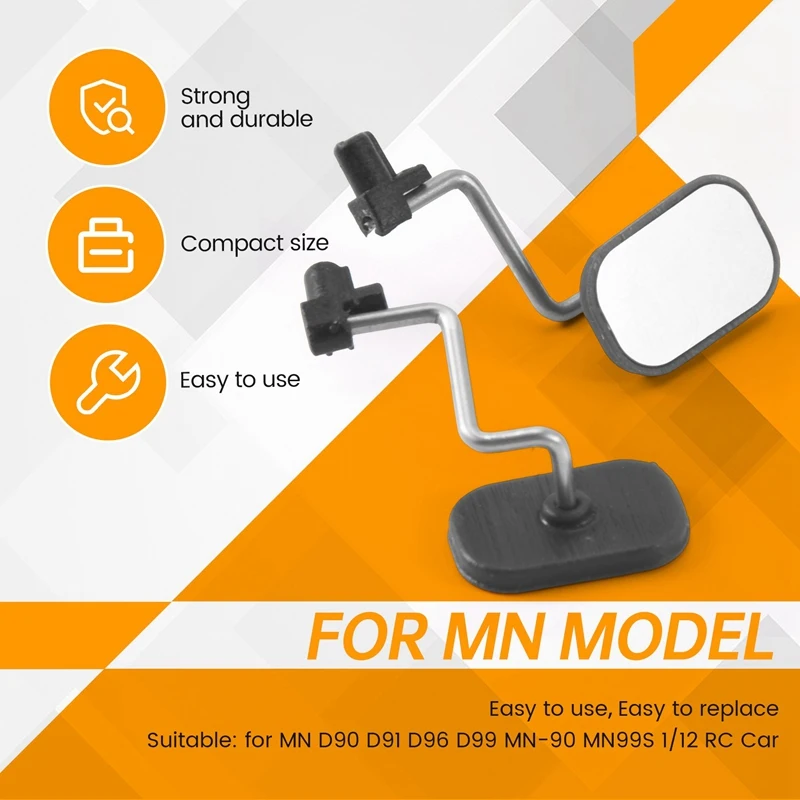 Rearview Mirror Driving Mirror For MN D90 D91 D99 MN-90 MN99S 1/12 RC Car Upgrade Parts Accessories