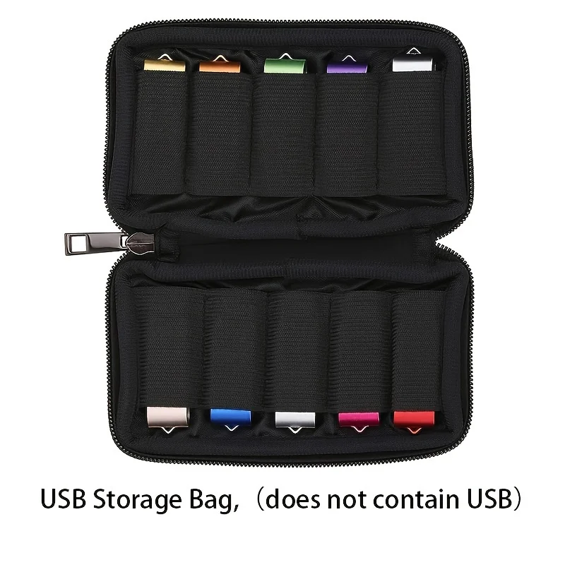Portable Dustproof USB Flash Drive and Accessories Organizer Bag