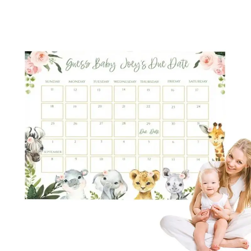 

Birth Prediction Calendar Due Date Prediction Calendar Sign For Baby's Birthday Commemorative Cute Due Date Baby Calendar Sign