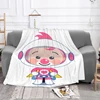 Plim Plim Cartoon Anime Blanket Custom Plaid on the Sofa Blankets Plush Furry Bedspread Bed Microfiber Bedding Throw Knee Throws 2