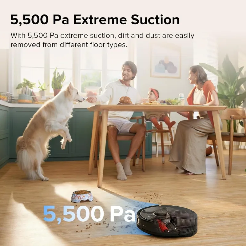 roborock Q8 Max Robot Vacuum and Mop Cleaner, DuoRoller Brush, 5500Pa Strong Suction, Lidar Navigation, Obstacle Avoidance