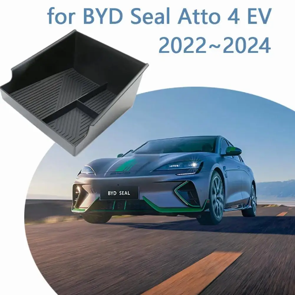 

For BYD Seal Atto 4 EV 2022~2024 2023 Car Organizer Box Central Armrest Control Storage Tray Air Outlet Protective Cover