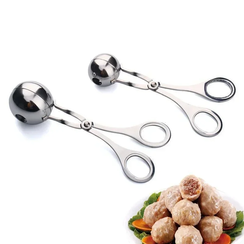 Meat Ball Maker Stainless Steel Clip Round Rice Ball Shaper Spoon Non Stick Kitchen Gadget