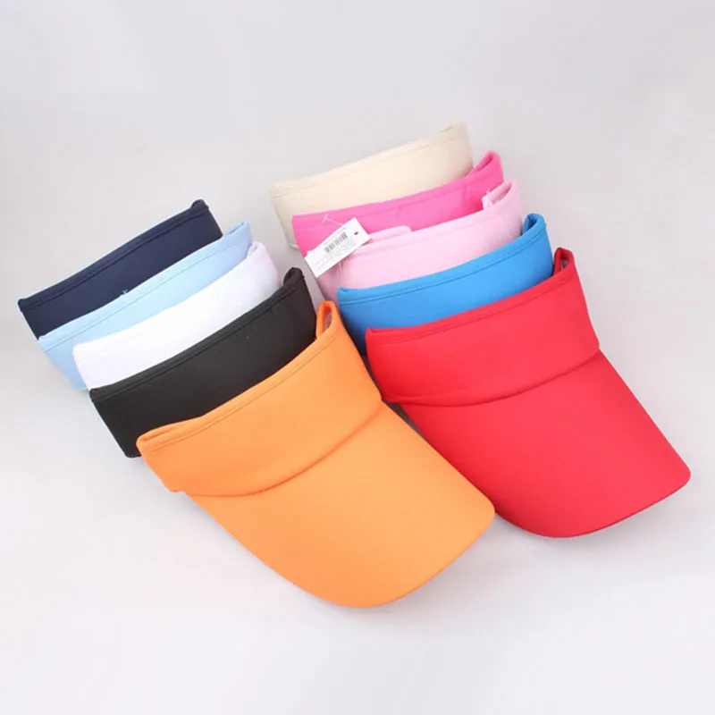 Customized Logo Printed Visors For Men Women Empry Top Hats Ladies Outdoor Sports Tennis Sunhat breathable cap gorra Wholesale 3