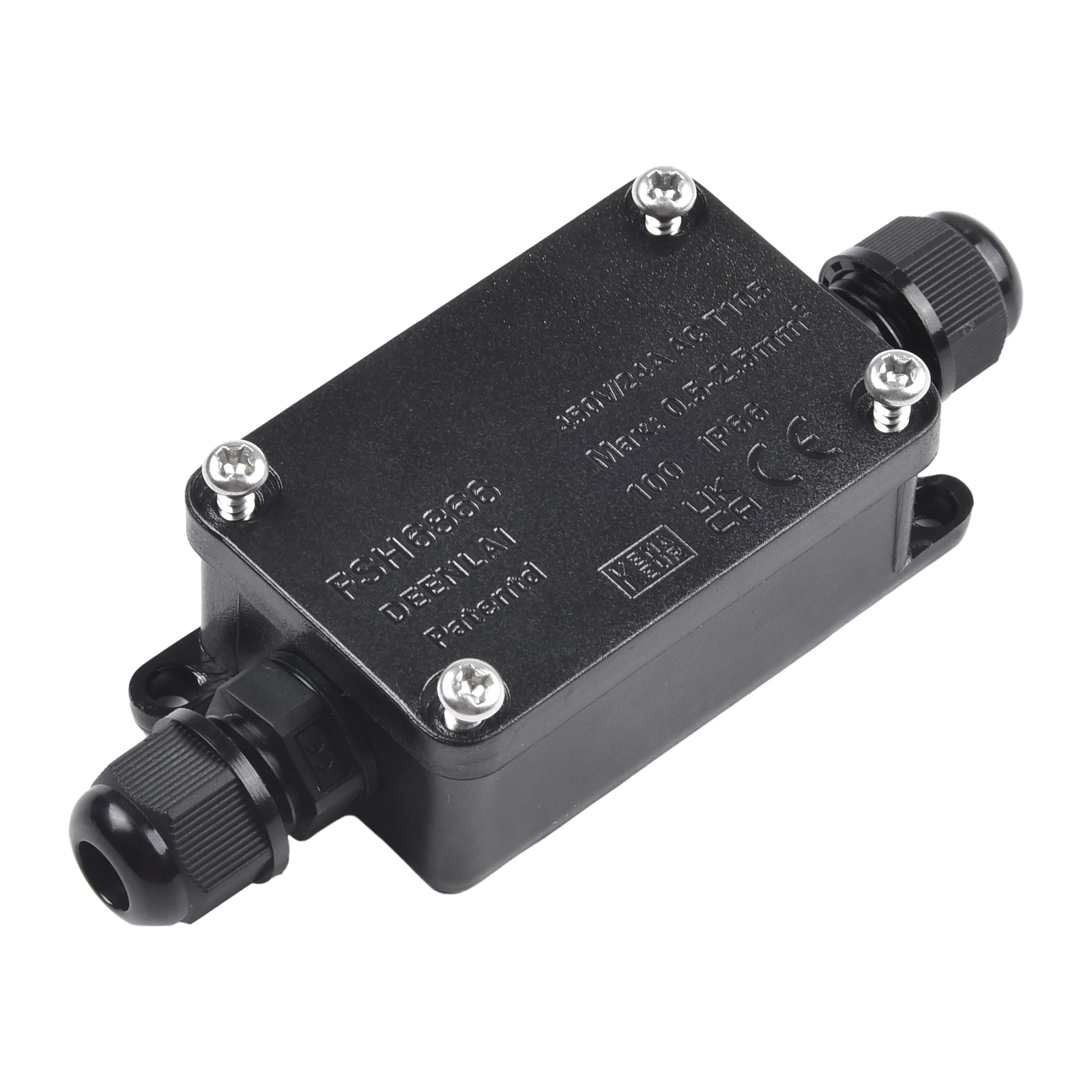 Electrical Junction Box Electrical Box Electrical Distribution Box Electrical Cable Connector Industrial Waterproof Connector 2 Way Outdoor Junction Box Waterproof IP65 Cable Connector PC Junction Box 240V Black 240-450V Electrical Supplies Solar Parts
