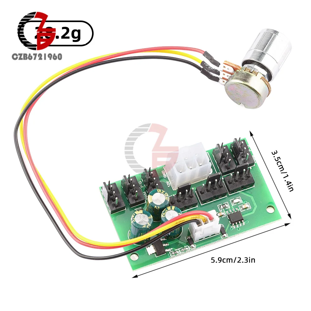 PWM Fan Speed Controller DC 12V Voltage Regulator Graphics Card 6P Power Supply 2510-3P + 1 8 CH Fan Hub High Power Governor