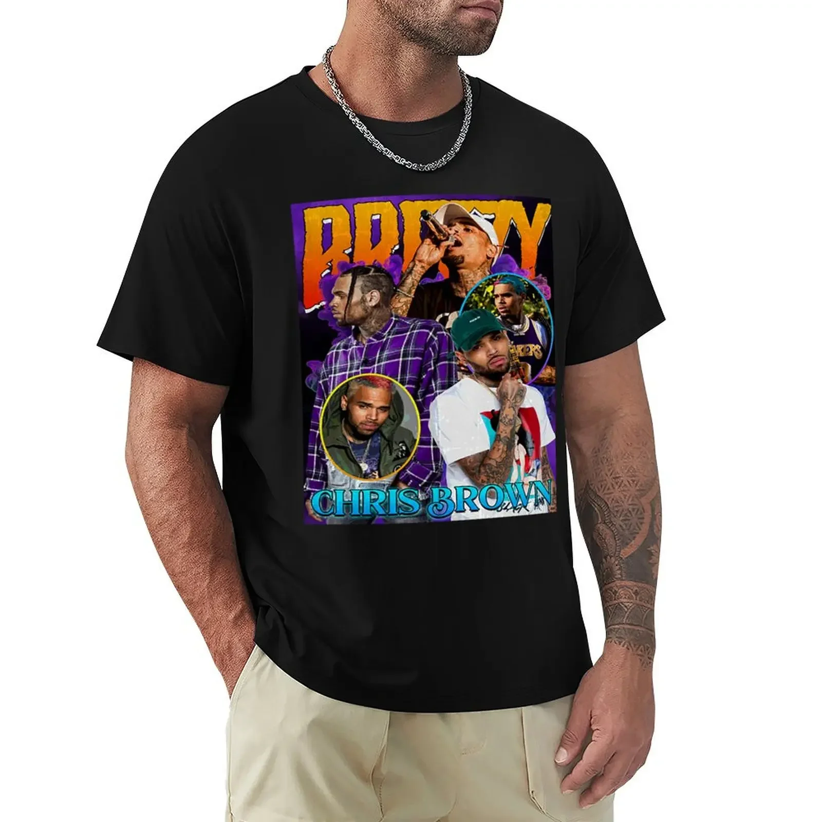 

chris breezy T-shirt plus sizes Aesthetic clothing anime clothes mens graphic t-shirts anime
