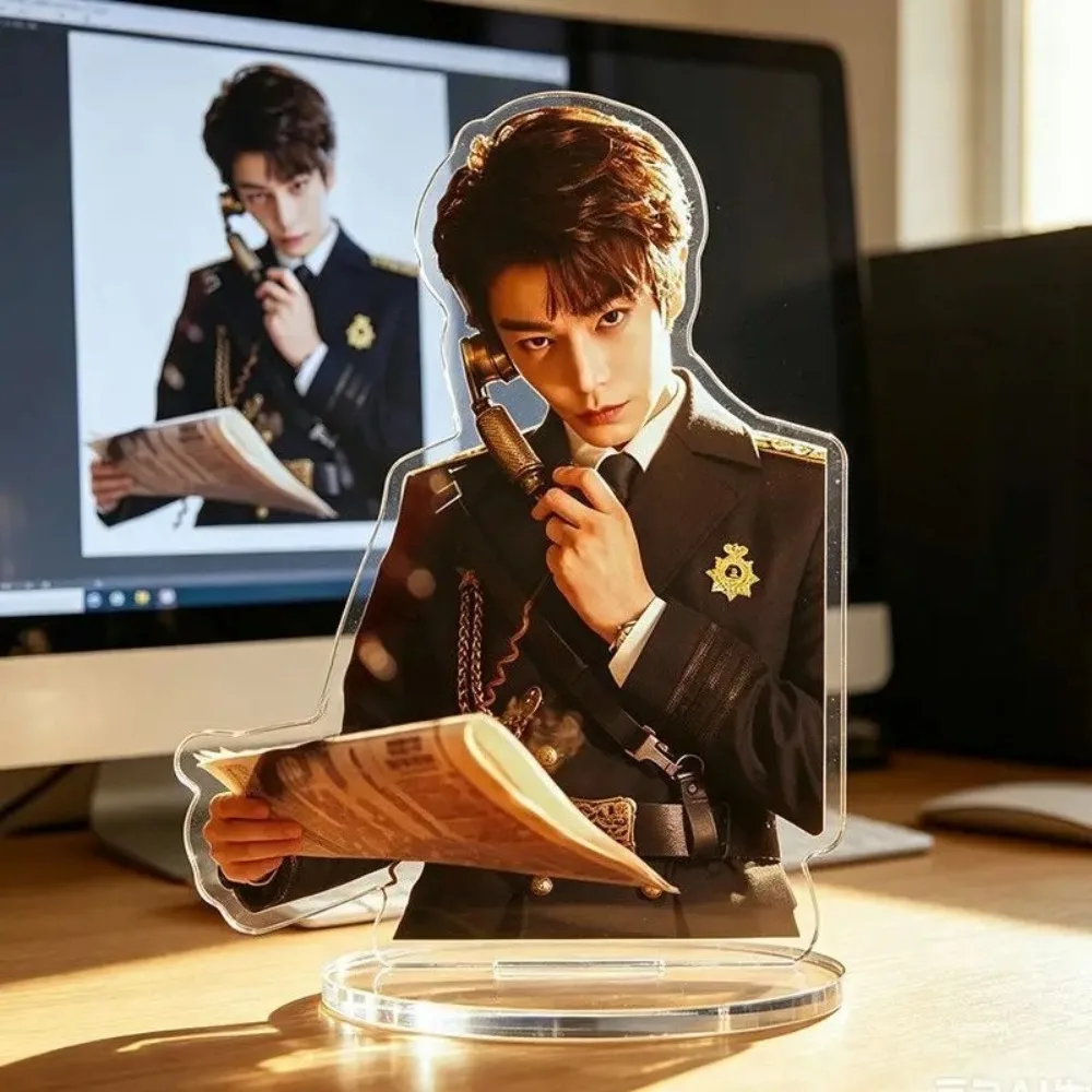 10cm Tv Drama Nan Bu Dang an Ding Yuxi Acrylic Stand Uniform Suit Photo Celebrity Peripheral Desk Ornament Model Plaque Display