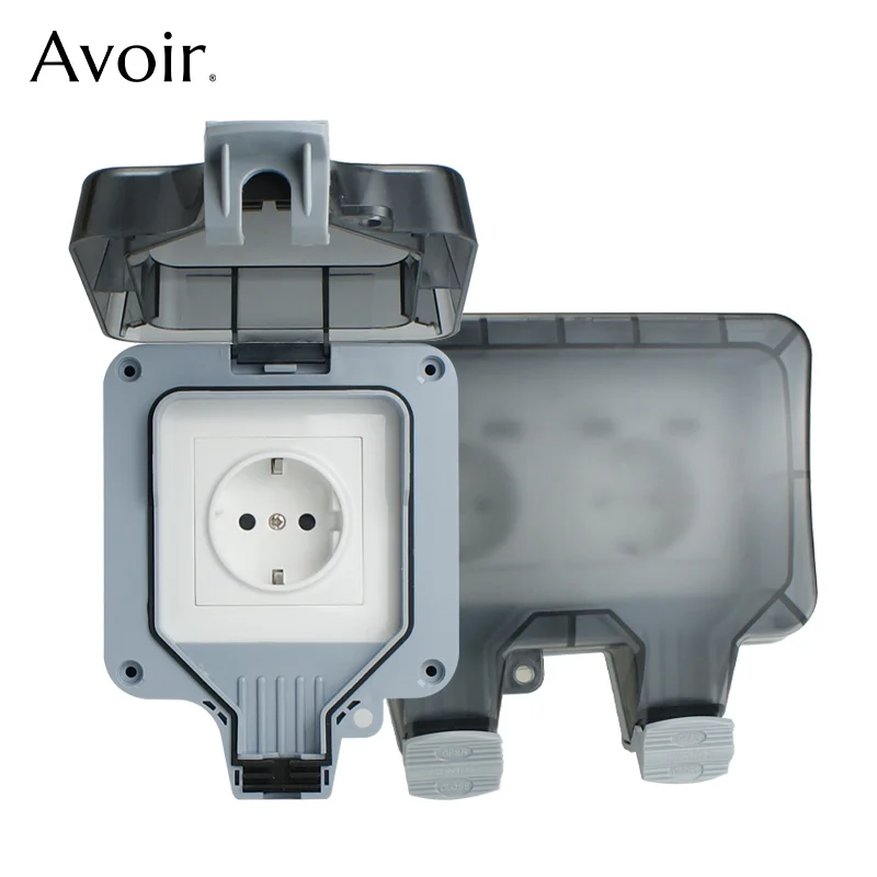 Avoir Ip66 Tomada à Prova d Água eu Plugue Padrão com Porta Carregador Usb Outdoor Dustproof Tomada de Parede Dupla Tomada com Usb Tomadas Elétricas e Interruptores Tomada Usb Parede Tomada Interruptor