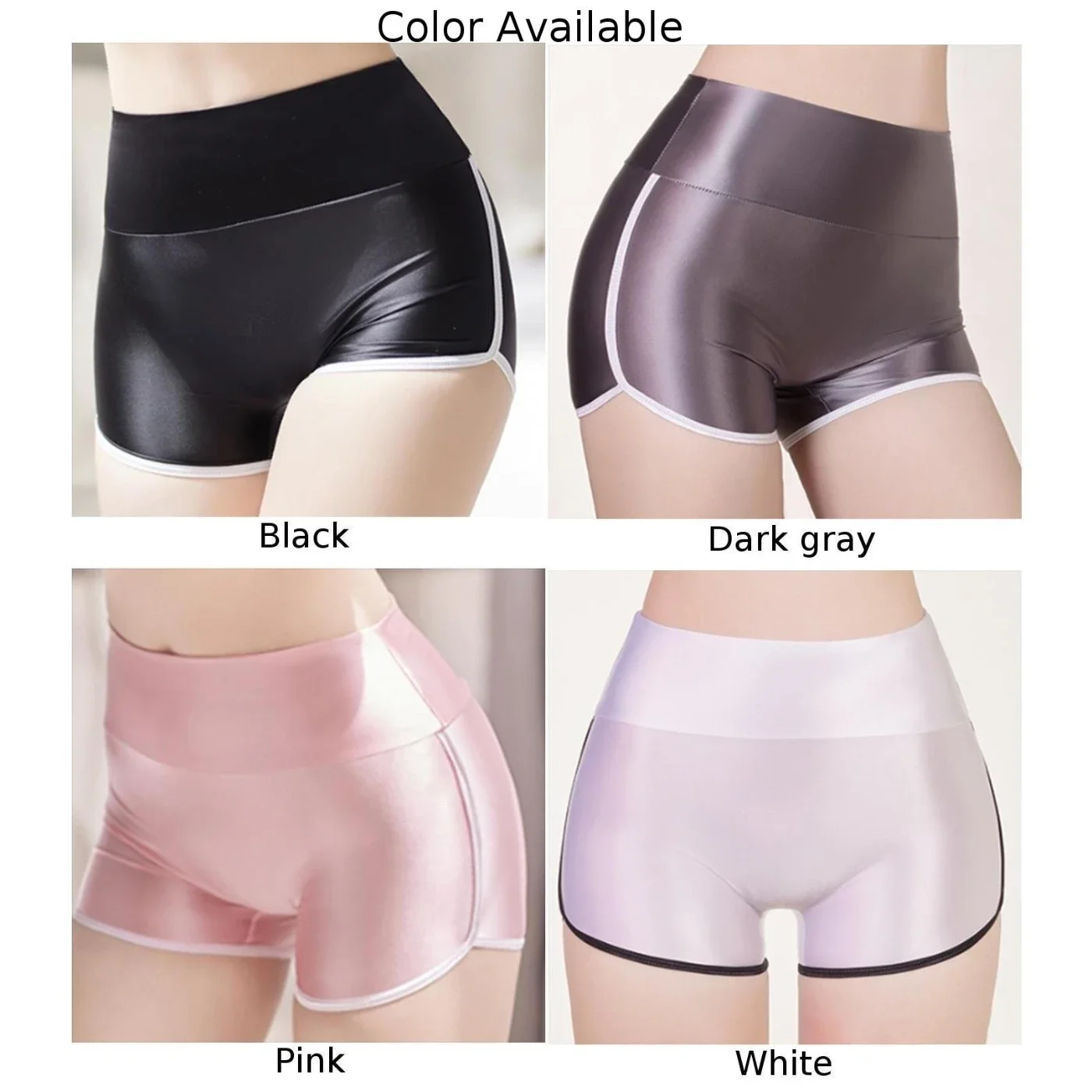 Application Oil Glossy Pink White Yoga Sports Shorts Black Nylon Panties Hip How To Choose Proper Shorts