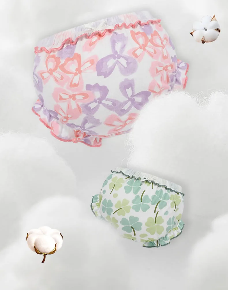 Description Picture 2 of itemBaby Panties 100% Cotton Breathable Girl Infant Cute Cartoon Shorts Children Fashion PP Pants For 6-24 Month Kids New Underpants