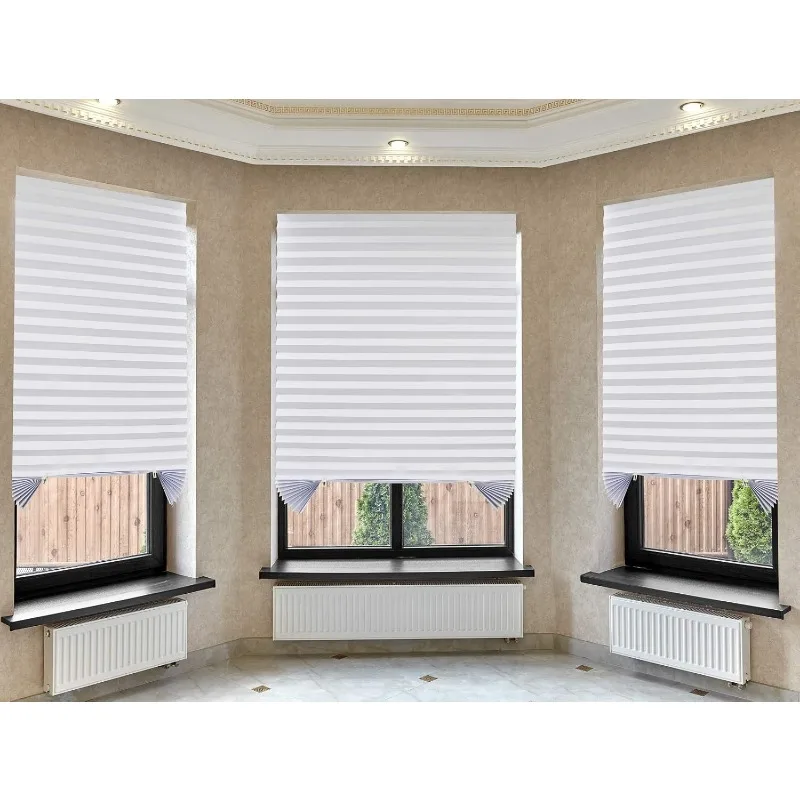 Pleated Window Paper Shades Light Filtering Blinds White 36" x 69" (Pack of 6 Temporary Blinds),MT1050 5