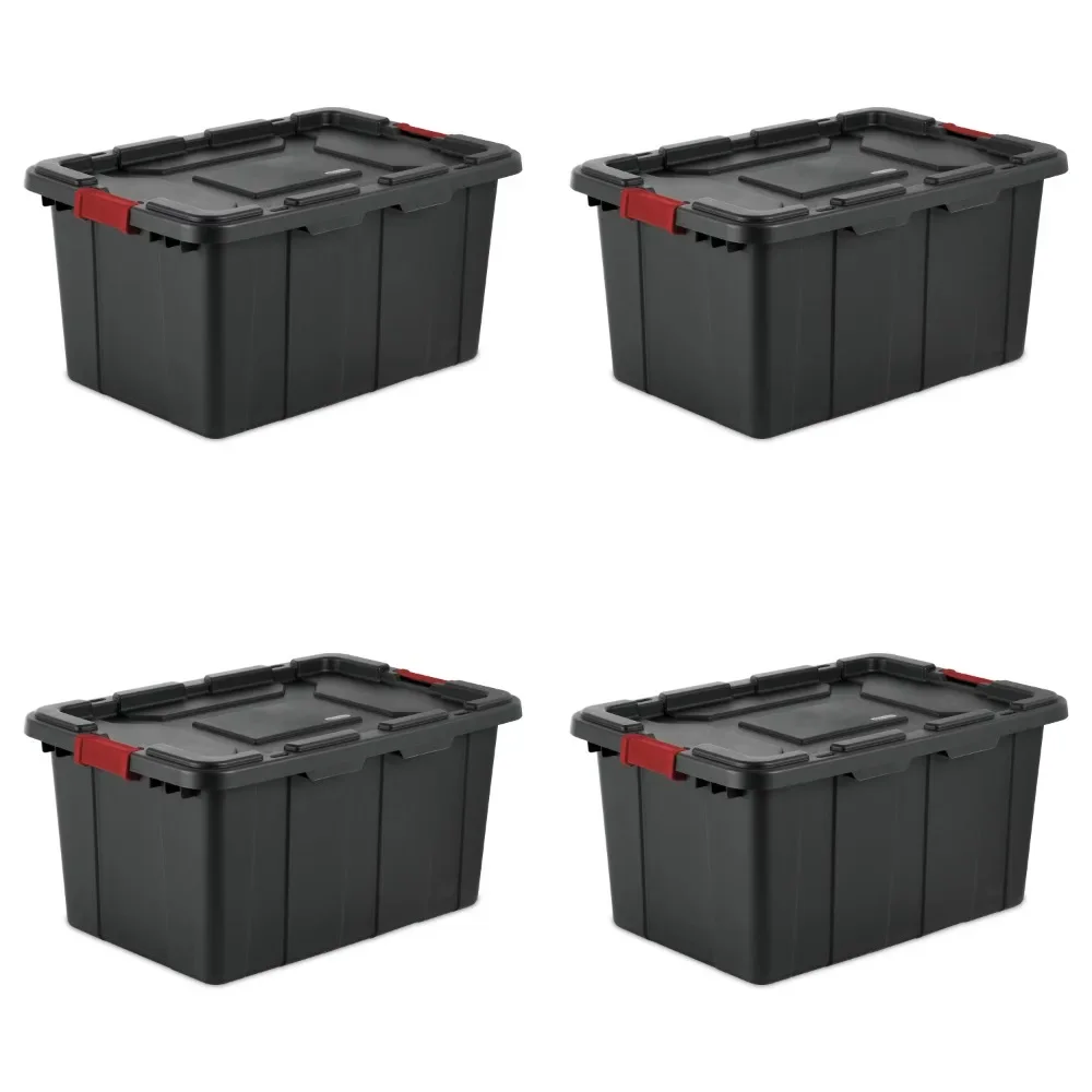 

Black Organization Storage Containers Set of 4 Organizer Box Free Shipping Organizers for Room 27 Gallon Industrial Tote Plastic