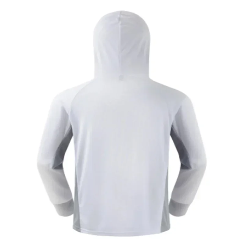 Hiking Outdoor Sports Jersey Men's Sun-Protection Fishing Clothes Hooded With Zipper Anti-UV UPF 50+ Breathable