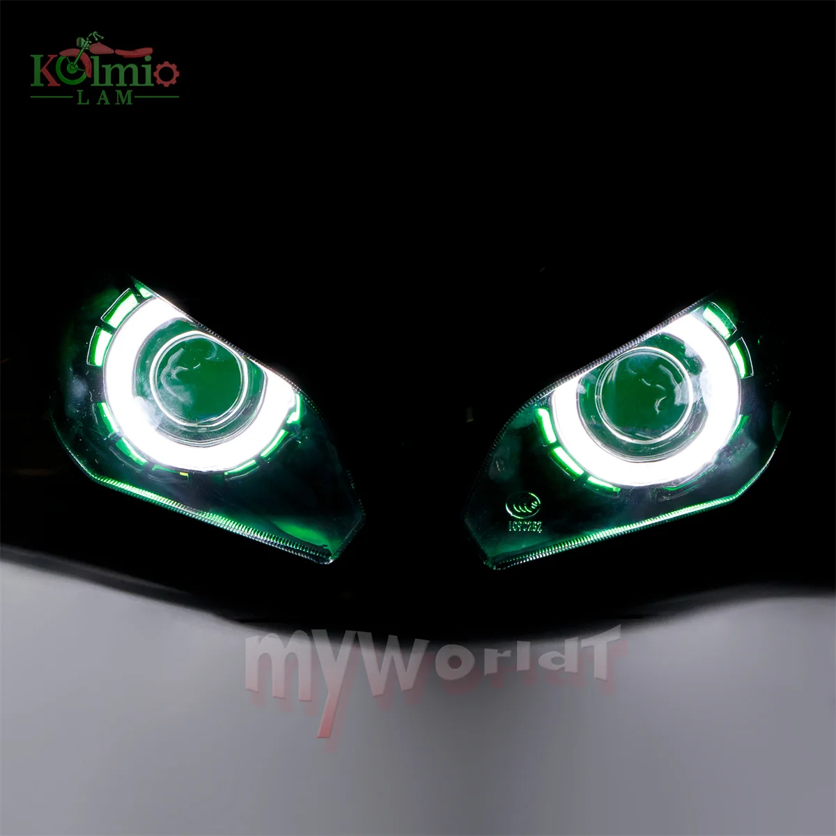 

Fit For Kawasaki Ninja 636 ZX6R 2013 - 2018 HID Headlight Motorcycle Headlamp Angel Eyes ZX636 ZX 6R ZX-6R 2014 2015 2016 2017