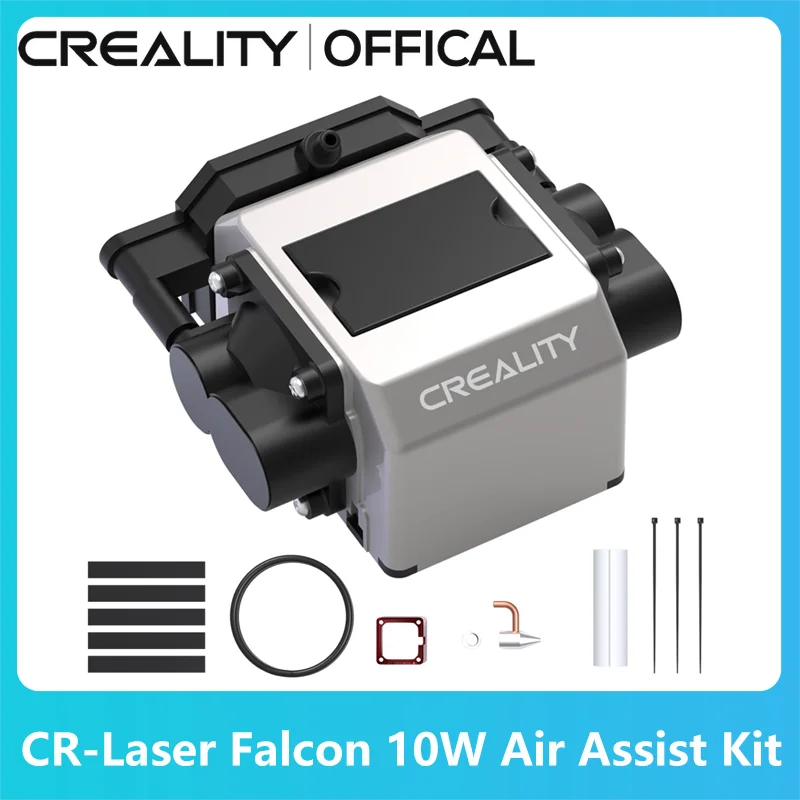 

Creality Official CR-Laser Falcon 10W Air Assist Kit Engraver Machine Upgrade Accessories Strong Airflow Reduce Soot Low Noise