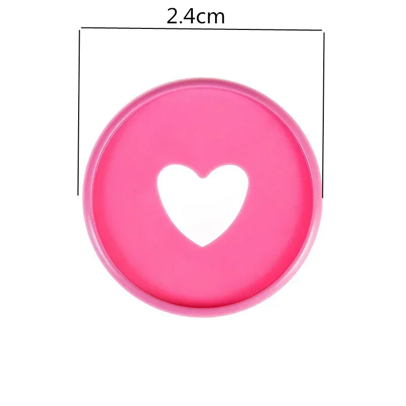 Notebook Plastic Binding Ring Binding Buckle Loose-leaf Mushroom Hole Love Pattern Learning Supplies 100PCS24MM